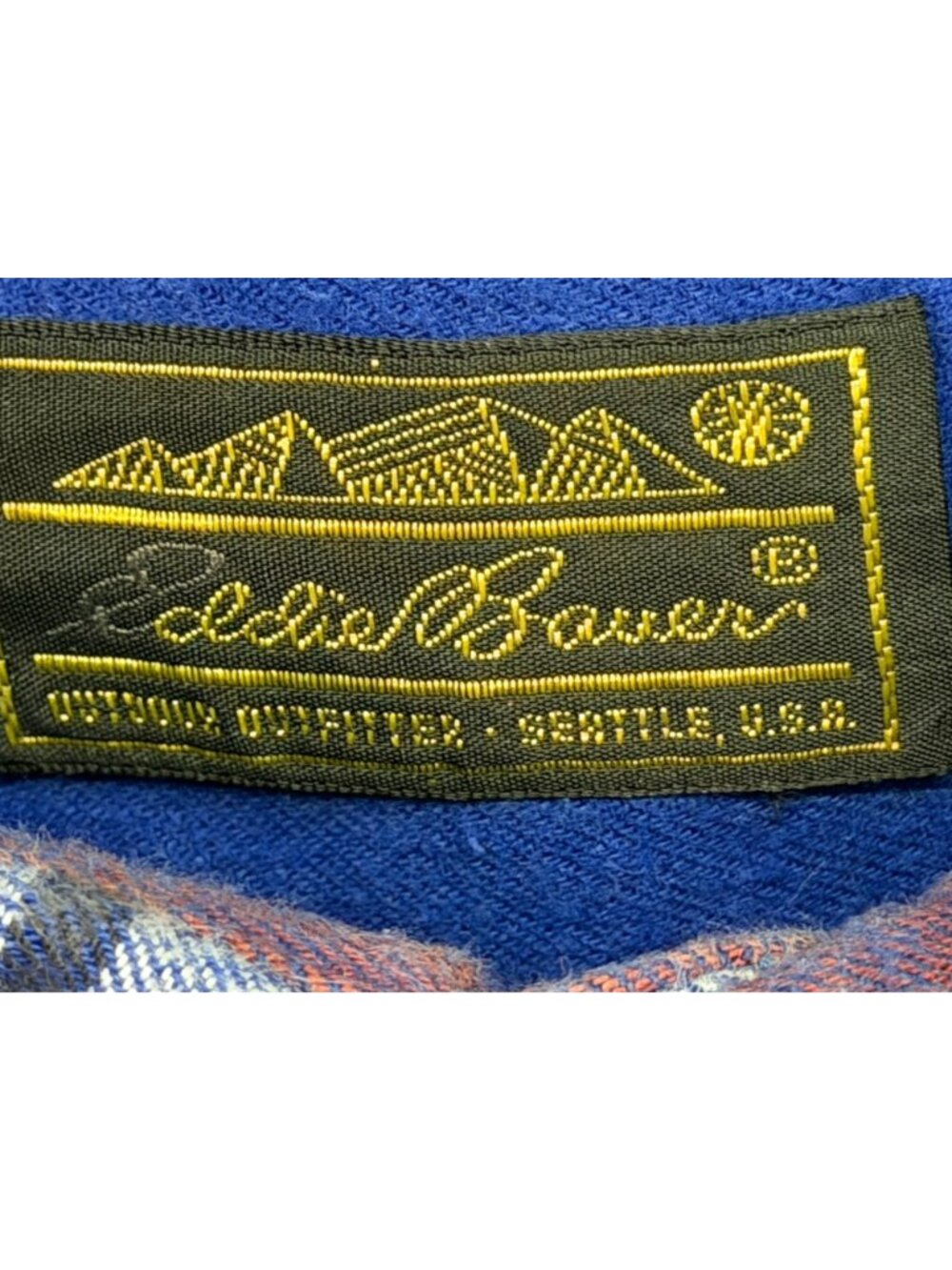 Vintage 90s Eddie Bauer Adirondack Plaid Flannel Shirt Men's Size Large 16-16.5 - Picture 3 of 7